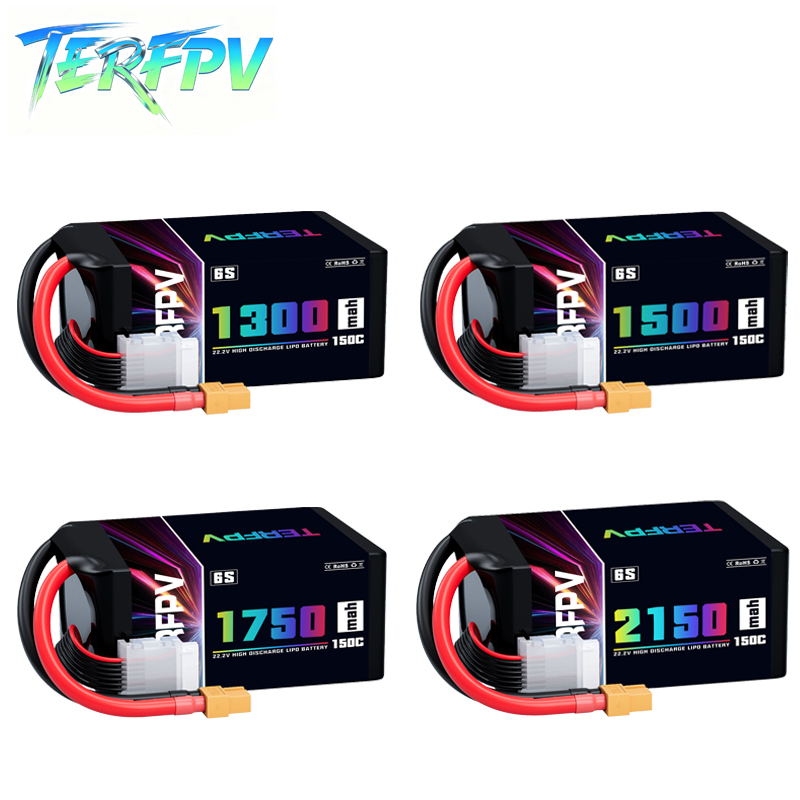 Drone Rc Leading - TERFPV แบตเตอรี่ลิโป้ 6S 22.2V 1300/1500/1750./2150mAh 150C