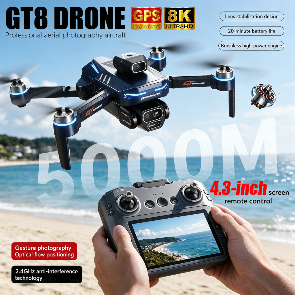 Drone Ae Rc - โดรน NEW GT8 HD RC 4K