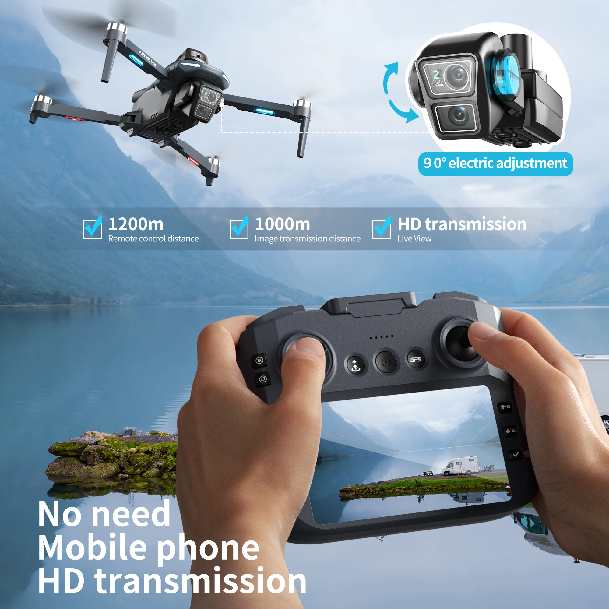 โดรนรุ่น Original XT606 ระดับม - Drone Ae Rc บทวิจารณ์และราคา