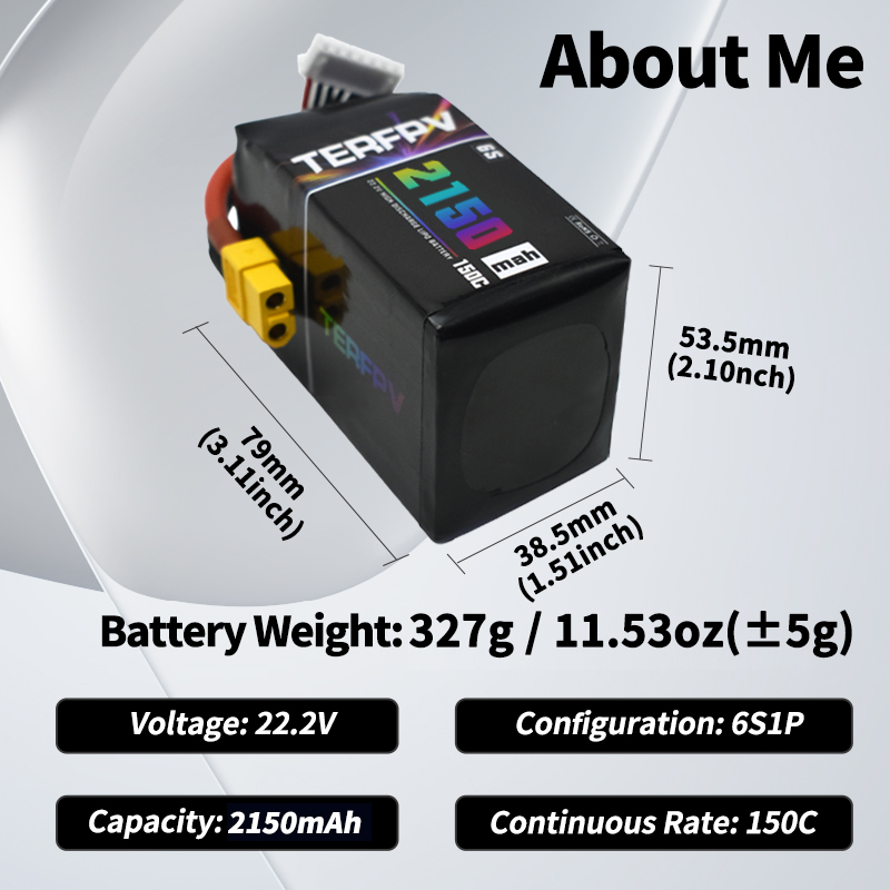 TERFPV แบตเตอรี่ลิโป้ 6S 22.2V - Drone Rc Leading บทวิจารณ์และราคา
