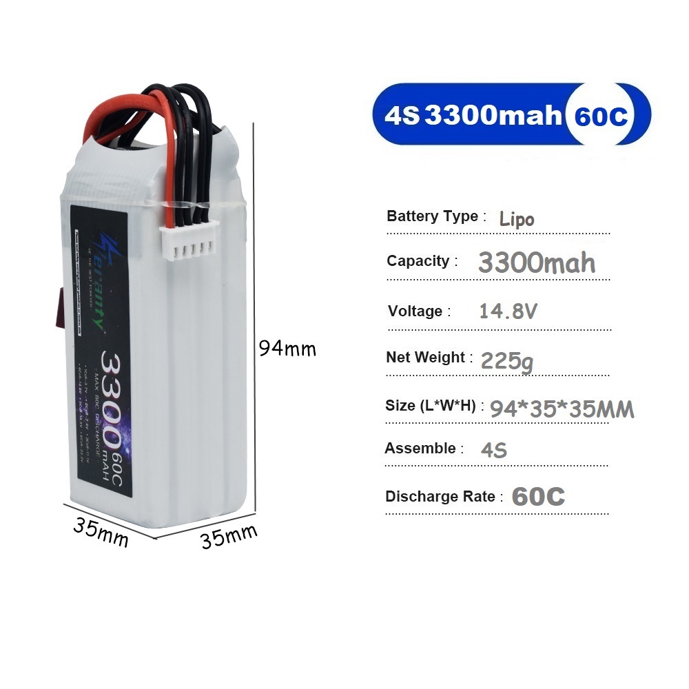 Lipo แบตเตอรี่แบบชาร์จไฟได้4S  - Drone Rc Leading บทวิจารณ์และราคา