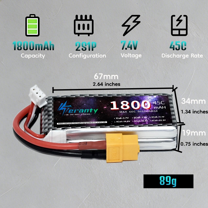 TERANTY 2S 3S 4S 1800mAh แบตเต - Drone Rc Leading บทวิจารณ์และราคา